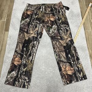 Under Armour Pants Mens 38x30 Camo Mossy Oak Loose Fit Outdoor Hunting
